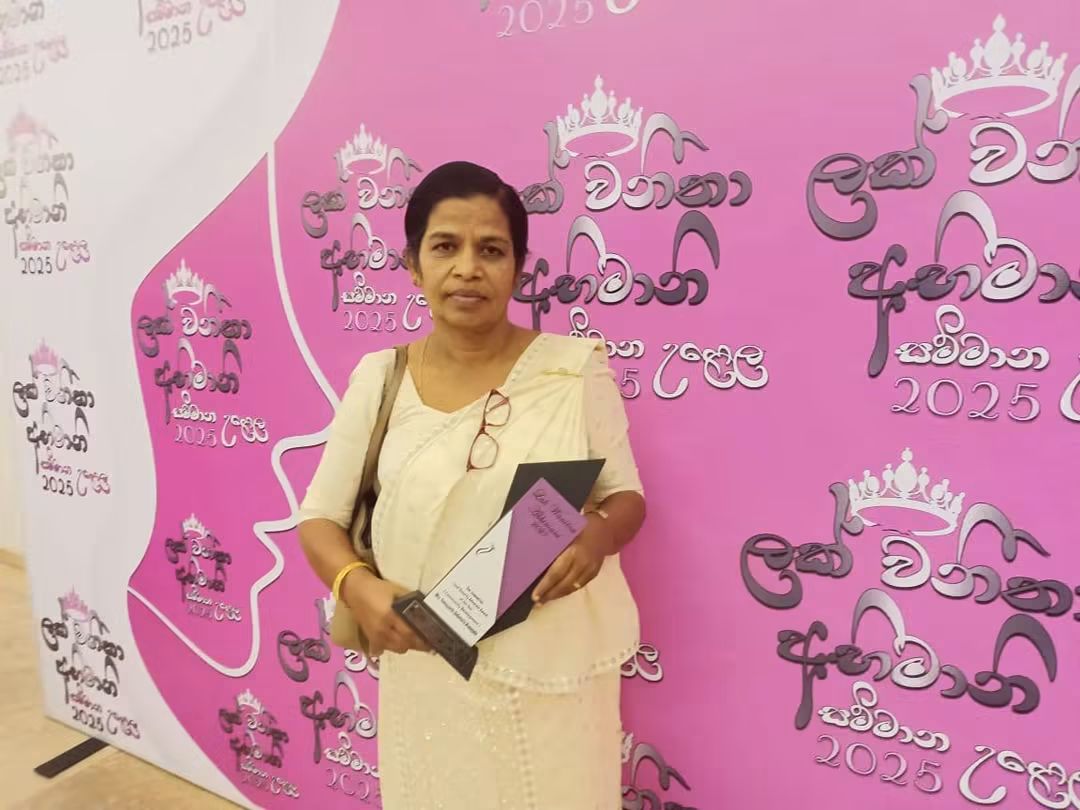 Ms. Damayanthi Godamulla at the Lak Vanitha Abhimani 2025 award ceremony