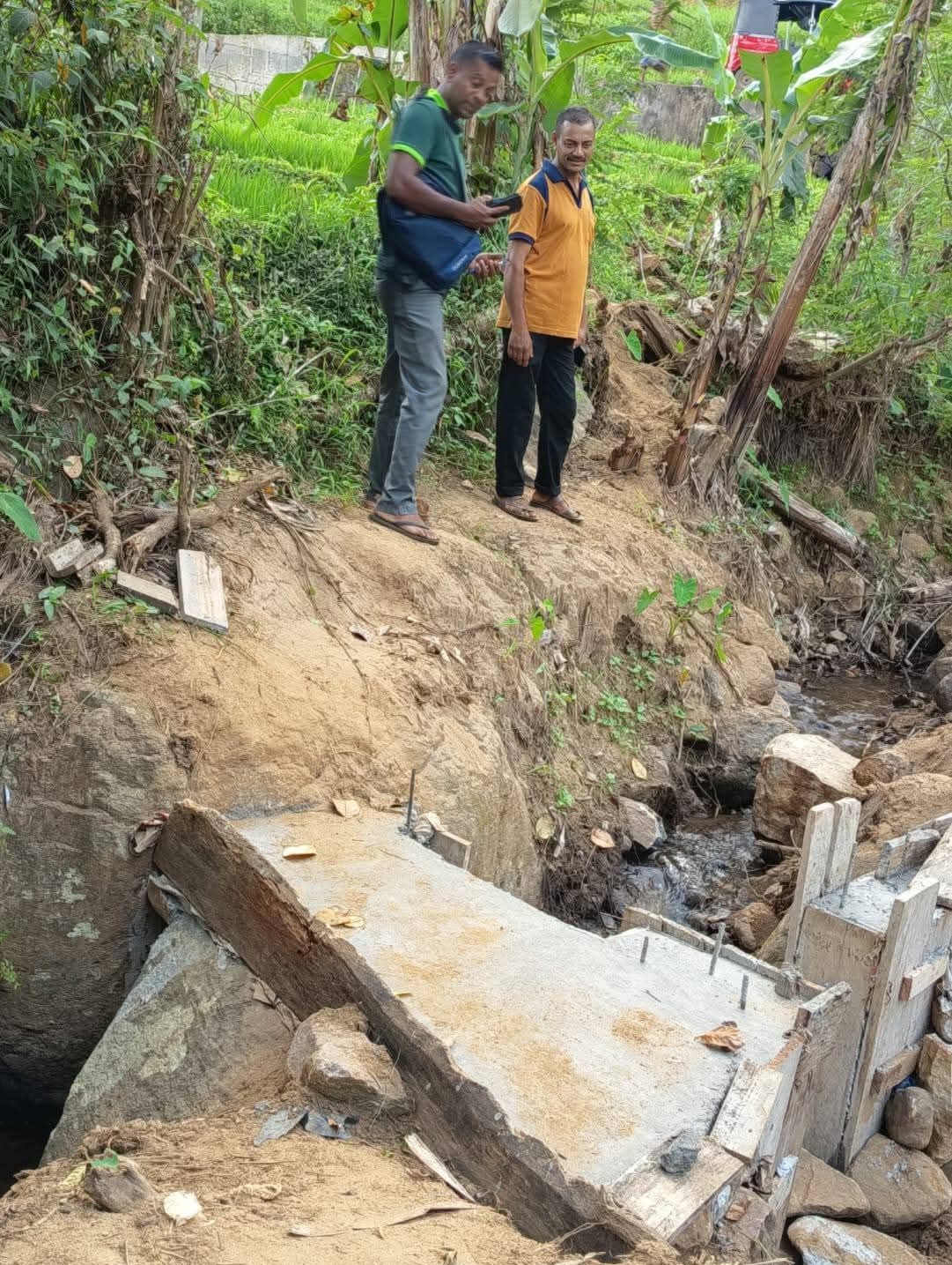 Aerial or wide view showing the scale of cyclone damage in the Dittawa area